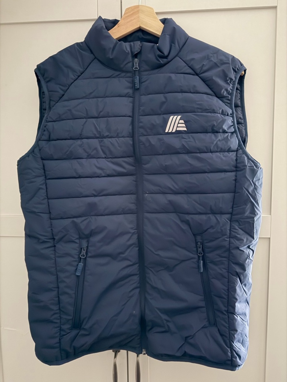 Aldi Men's Quilted Puffer Vest - Navy - Men’s Medium